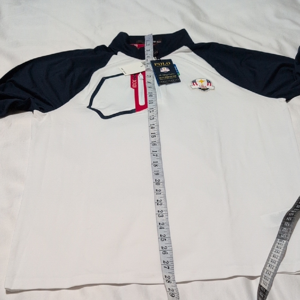 Ralph Lauren White and Navy Men's Jersey - Picture 8 of 11